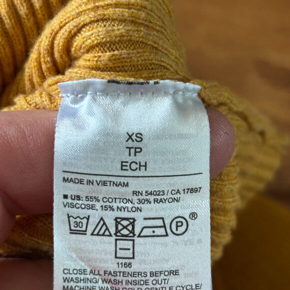 Old Navy golden yellow ribbed button down cardigan sweater in size XS - Picture 5 of 5